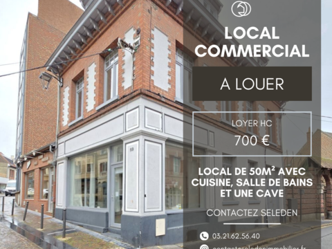 Local commercial de 50m2 &agrave; BETHUNE 795 62400 Bethune