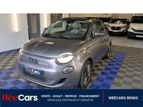 Fiat 500 42KWH AUTONOMIE-320KMH ICONE BVA cabrio 2022 occasion Reims 51100