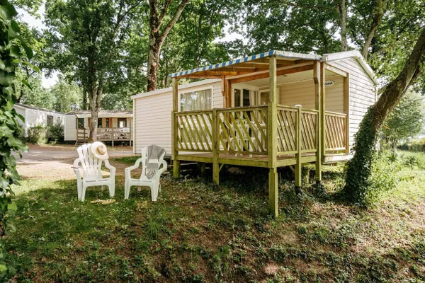   Camping les Oyats 4* - Mobil home 2 chambres, 5/6pers 29m² + Terrasse Piscine collective - Bain à remous - Sauna - Hammam - Plag Aquitaine, Seignosse (40510)