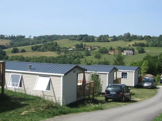   Camping le Grand Cerf - Mobil home grand confort 35m2 terrasse couverte Climatisé animaux interdits dans ce locatif Piscine coll Rhône-Alpes, Le Grand-Serre (26530)