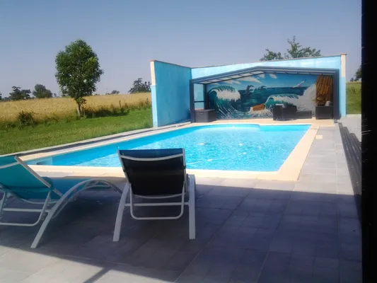   Maison pour 6 pers. avec piscine partagée et terrasse à Andouque Piscine collective - Télévision - Terrasse - Balcon - place de Midi-Pyrénées, Andouque (81350)