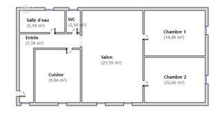  Appartement � vendre 3 pi�ces 75 m�