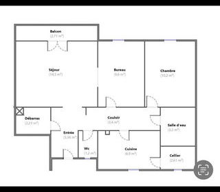  Appartement � louer 2 pi�ces 58 m� Le mans