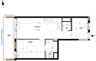  Appartement � louer 2 pi�ces 49 m�