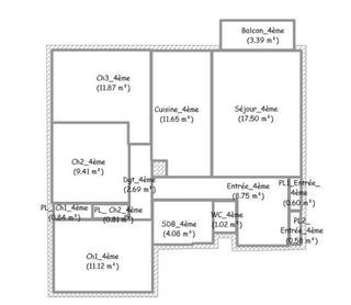  Appartement � vendre 4 pi�ces 81 m�