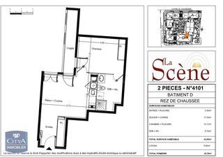  Appartement � louer 2 pi�ces 43 m�