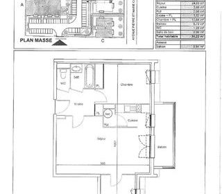  Appartement � louer 2 pi�ces 56 m�