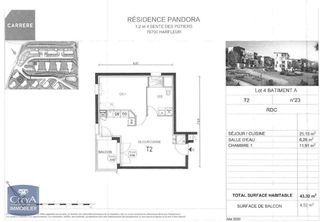  Appartement � louer 2 pi�ces 43 m�