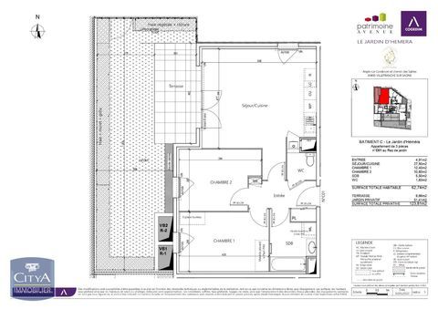   Location Appartement Appartement - 3 pi�ce(s) - 61 m�