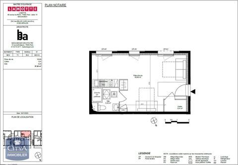   Location Appartement Appartement - 1 pi�ce(s) - 37 m�