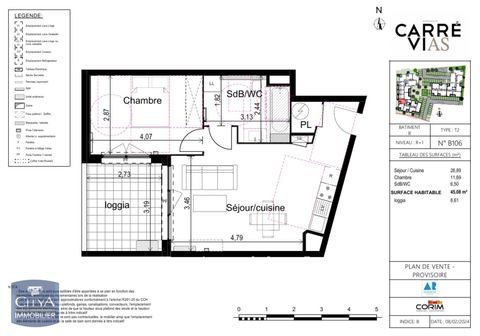   Location Appartement Appartement - 2 pi�ce(s) - 45 m�