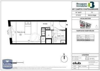  Appartement � louer 1 pi�ce 24 m�