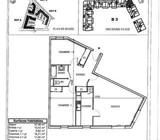  Appartement � louer 3 pi�ces 77 m�