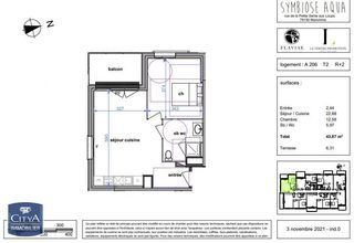  Appartement � louer 2 pi�ces 44 m�