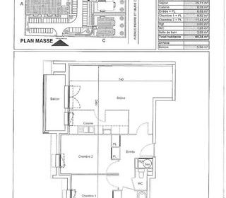  Appartement � louer 3 pi�ces 65 m�