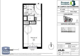  Appartement � louer 1 pi�ce 24 m�
