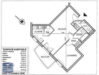  Appartement � vendre 2 pi�ces 47 m�