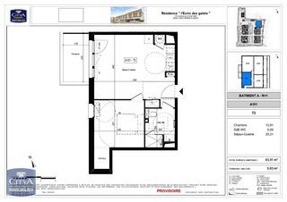  Appartement � vendre 2 pi�ces 43 m�