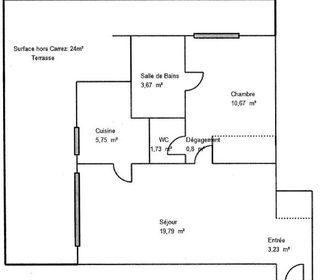  Appartement � vendre 2 pi�ces 46 m�