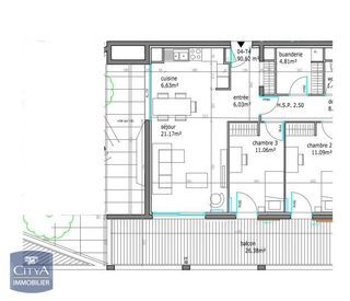  Appartement � vendre 4 pi�ces 88 m�