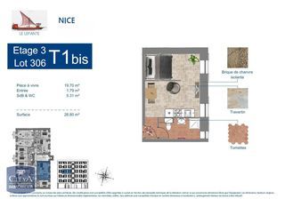  Appartement � vendre 1 pi�ce 27 m�