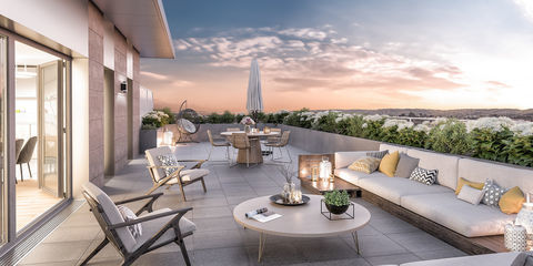   DERNIER �TAGE avec 98m� de TERRASSE, Calme et Cadre Verdoyant Appartement - 4 pi�ce(s) - 83 m�