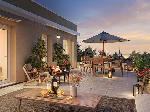   BIEN D'EXCEPTION A ESCHAU: T5 EN ATTIQUE AVEC SUITE PARENTALE & GRANDE TERRASSE Appartement - 5 pi�ce(s) - 105 m�