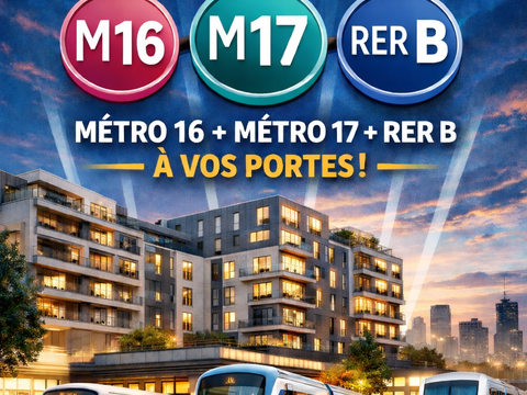   IDEAL INVESTISSEUR OU PREMIER ACHAT STUDIO 33M� A 10MINUTES RER B+M16+M17 Appartement - 1 pi�ce(s) - 33 m�
