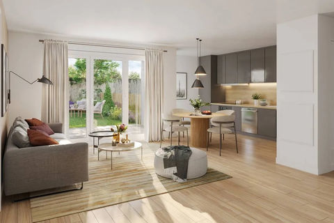   T3REZ DE JARDIN ! AVEC SUPERBE TERRASSE ! PIECE DE VIE MAJESTUEUSE ! Appartement - 3 pi�ce(s) - 81 m�