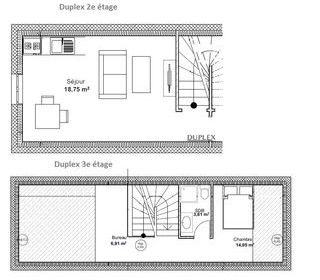  Appartement � louer 2 pi�ces 54 m�
