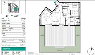  Appartement � vendre 4 pi�ces 102 m�