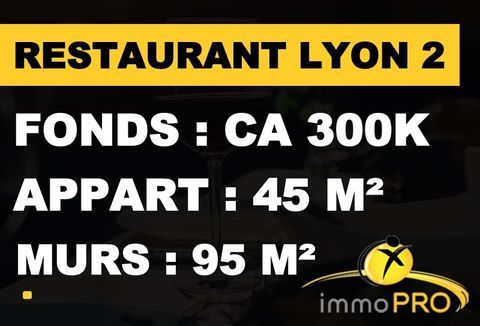 Restaurant cl&eacute; en main en Presqu'&icirc;le.50 couverts   me... 456000 69002 Lyon