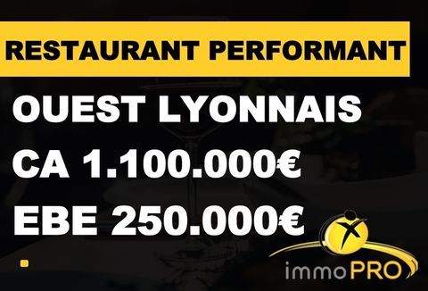 Ouest Lyonnais � Restaurant cl&eacute; en main : CA 1.1 M�, ... 648000 69630 Chaponost