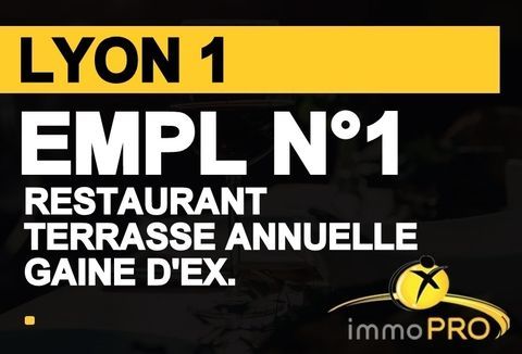 RESTAURANT AVEC GAINEEMPLACEMENT N&deg;1 EN ANGLETERRASSE... 275000 69001 Lyon