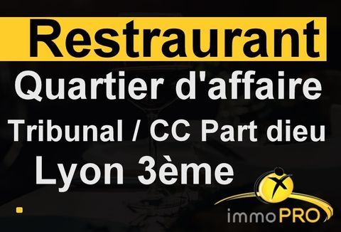 Restaurant sur secteur tr&egrave;s demand&eacute;, quartier d'affai... 165000 69003 Lyon