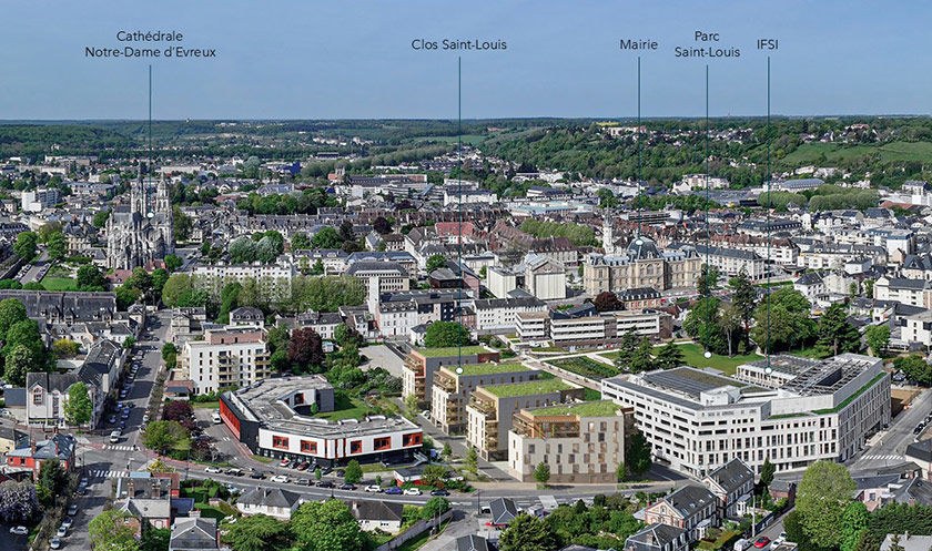 My Campus Évreux s'inscrit au coeur de la ZAC Saint-Loui....