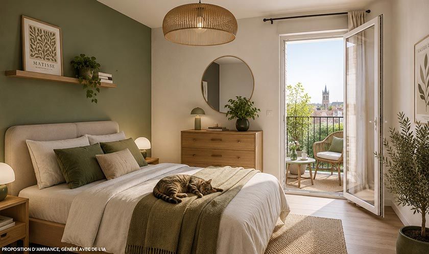UN BRASSEUR D'AIR POSÉ OFFERT (*) dans chaque chambre de....