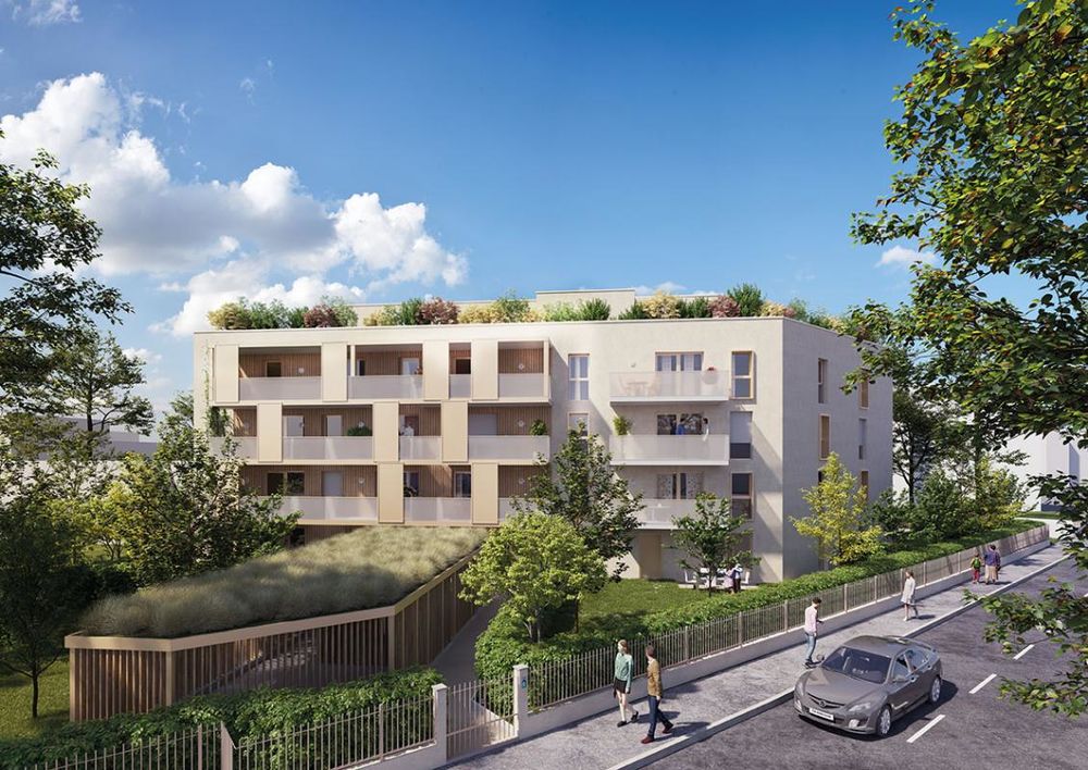 Entourée d'un délicat écrin végétal composé d'arbres, de....