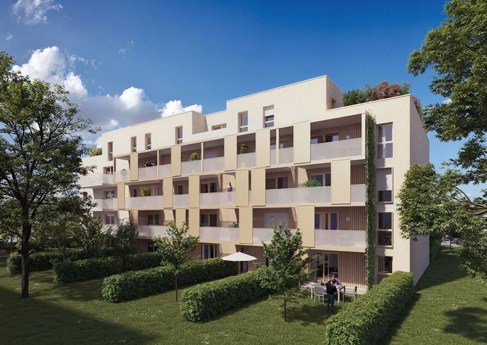 Entourée d'un délicat écrin végétal composé d'arbres, de....