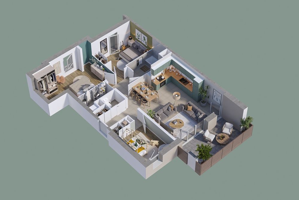 Appartements neufs du 2 au 4 pièces, généreux balcons, c....