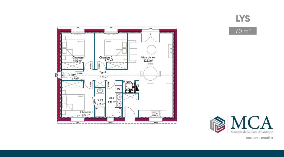 Maison de 3 pièces (70 m²) à vendre à Écoyeux IDÉALEM....