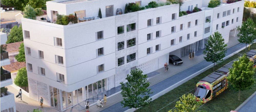 Entre une avenue métropolitaine et un espace paysager d'....
