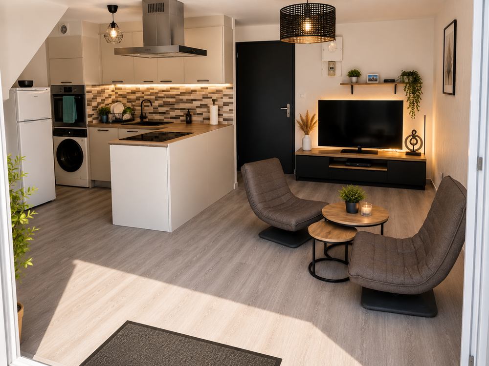Appartement 37 m2-meublé -les sables blancs-parking sécurisé