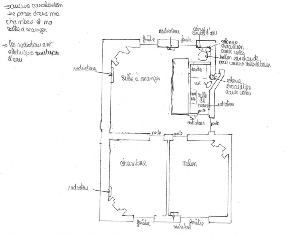 Vente d'un appartement de 3 pièces de 48m2 2 chambres 12m2