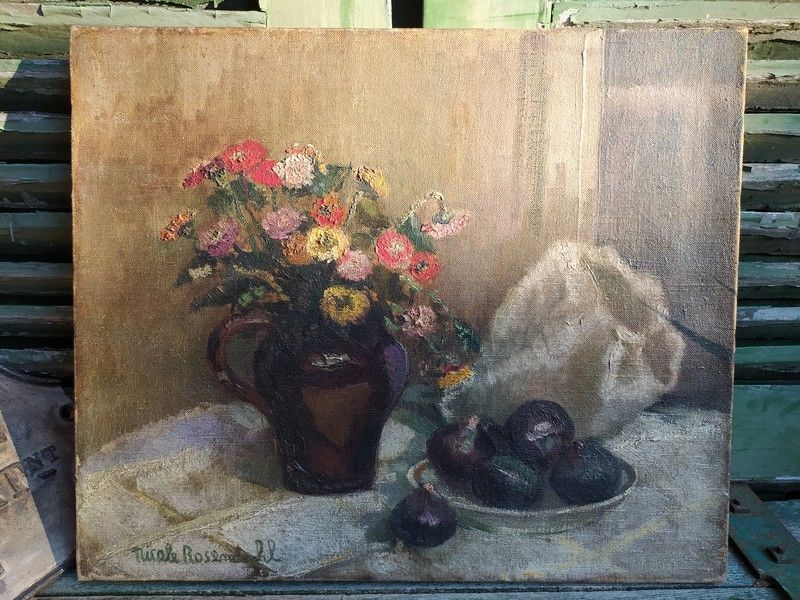 Tableau Nature Morte Au Bouquet De Fleurs