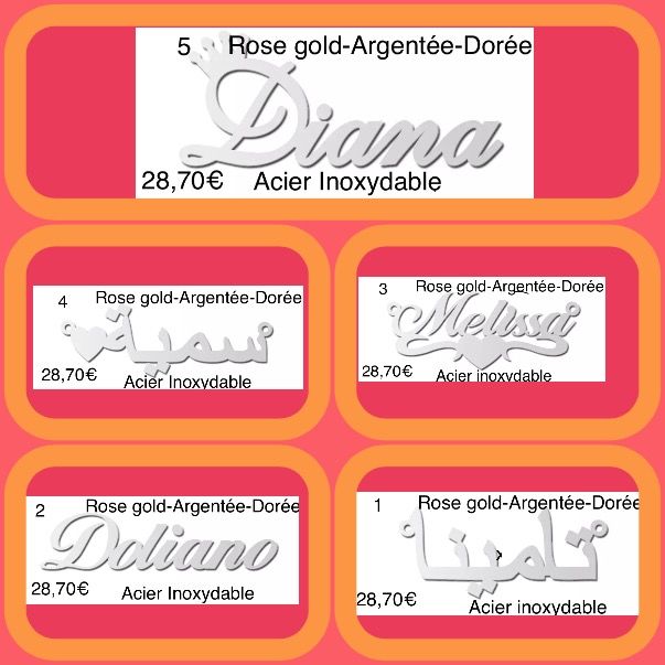 pendentif � personnaliser avec un pr�nom 28 Saint-Denis (93)