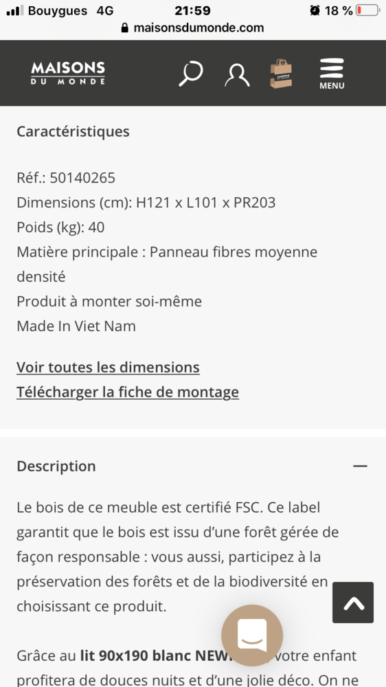 Lit en bois enfant 300 Toulouse (31)