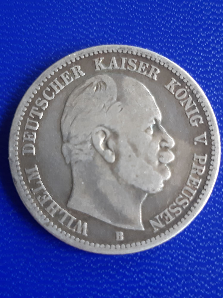 1876 B Allemagne Prusse 2 mark argent 18 Prats-de-Mollo-la-Preste (66)