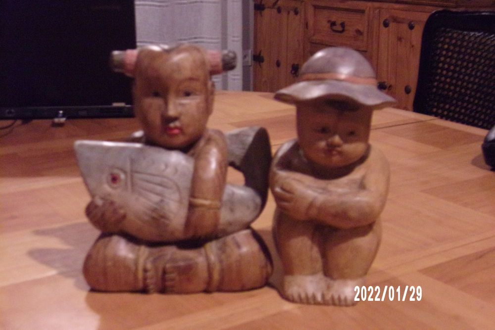 couple de statuettes en bois  10 Valenciennes (59)