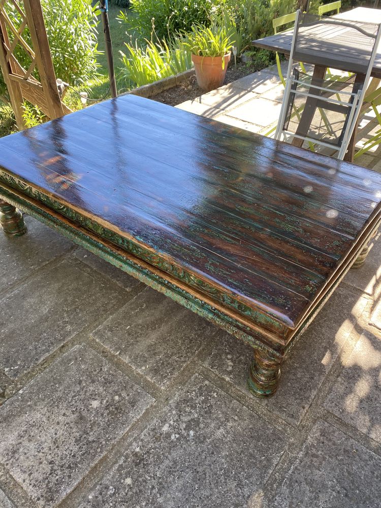 Table basse indienne en palissandre 590 Maussane-les-Alpilles (13)